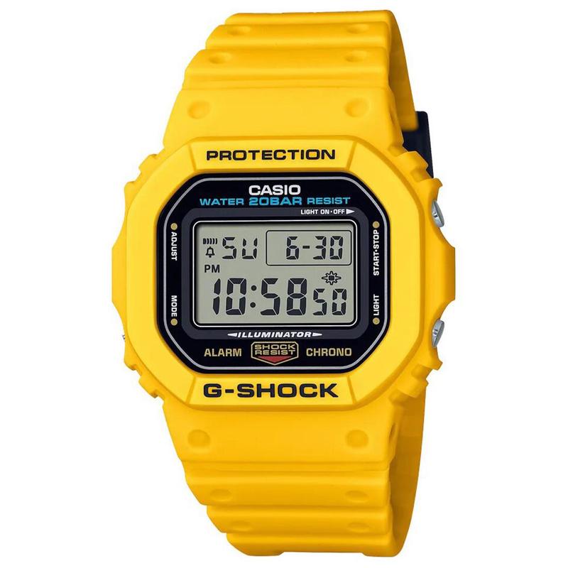 卡西欧CASIO G-Shock黄色腕表石英表数字式手表DW5600REC-9