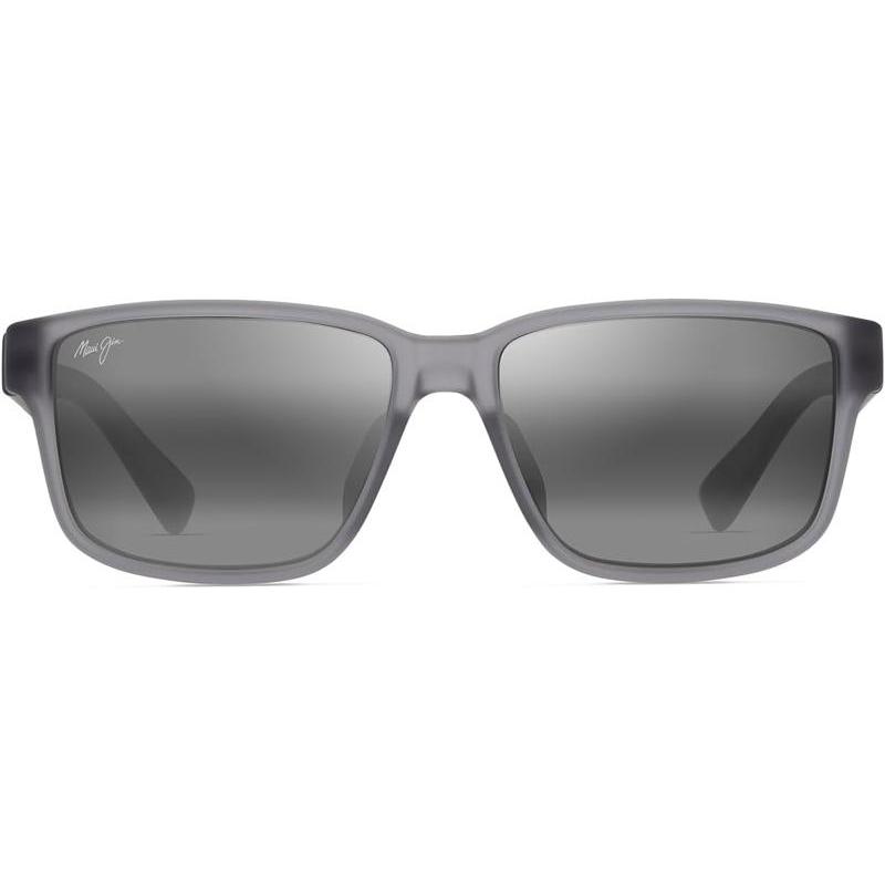MauiJim男士太阳镜偏光防眩光渐变镜片抗紫外线矩形框哑光透明灰