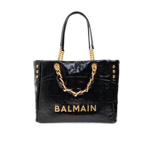 矩形手提包双肩提手印字母组合皮质包 BALMAIN女式