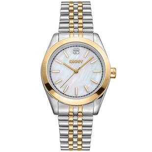 代购DKNY唐可娜儿女士腕表计时夜光日期走时金属钢带双色防水