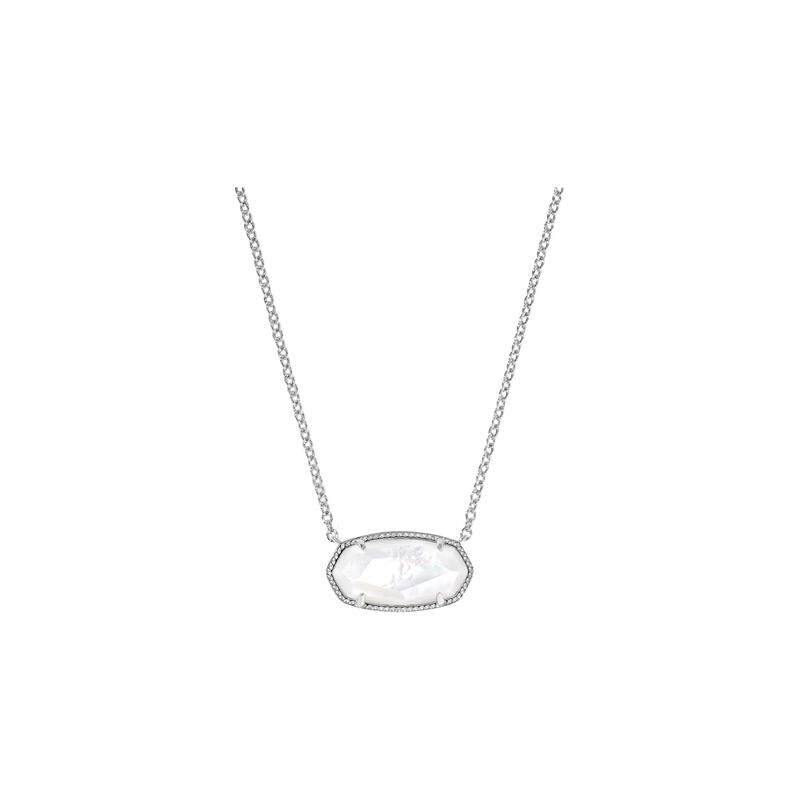 代购Kendra Scott女士项链闪耀精致优雅时尚银色虹彩心形爪镶