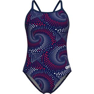 训练泳池连体爆款 代购 Arena阿瑞娜女士泳衣抗氯速干印花薄款