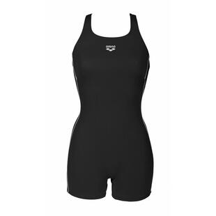 代购 游泳比赛连体环保 Arena阿瑞娜女士泳衣速干防氯黑色短裤