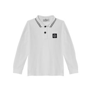 STONE 纽扣徽标贴片休闲运动服 ISLAND男孩长袖 POLO衫