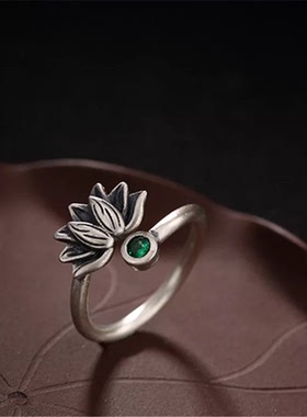 食指复古百搭开口手工老银匠