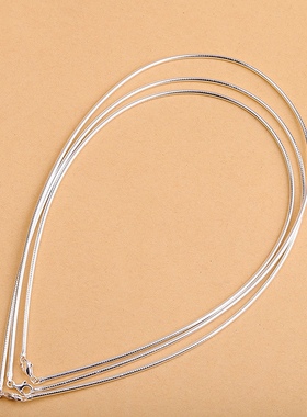 进口机织项链925项纯银圈女时尚百搭短款锁骨骨配链子老银匠手工