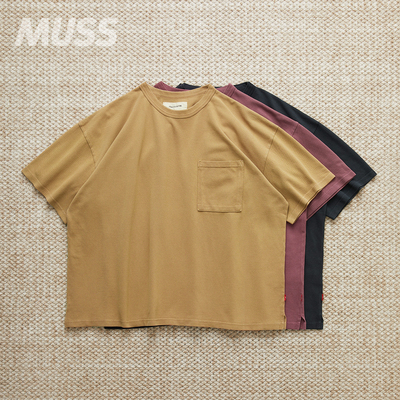 ANACHRONORM日产硫化染色口袋T恤