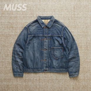 现货 ANACHRONORM CHEAK COMBI DENIM 日产水洗做旧复古牛仔夹克