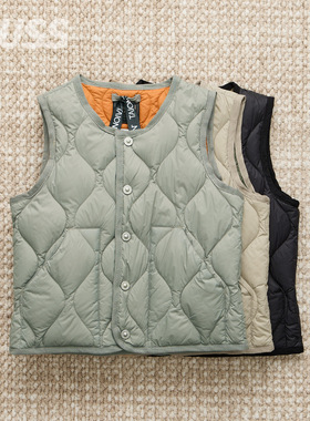 现货 TAION KIDS MILITARY DOWN VEST 儿童轻薄保暖绗缝羽绒马甲