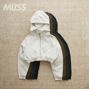 现货 ENTIRE STUDIOS CROPPED FULL ZIP 酵洗做旧平纹棉拉链卫衣