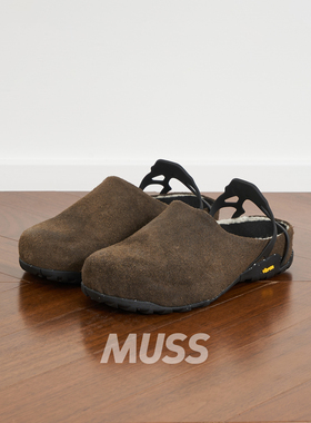 现货 ROA HIKING FEDAIA浸蜡防水长绒小牛皮加绒穆勒鞋包头拖25AW