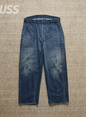 现货 BOWWOW M-44 DENIM TROUSERS 日产水洗污渍做旧牛仔裤 25AW