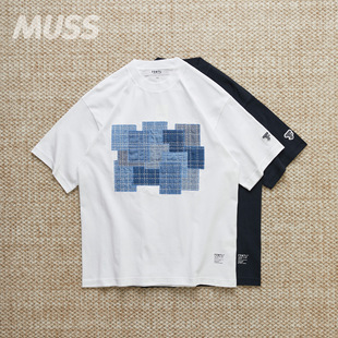 FDMTL 拼接贴布刺绣纯棉短袖 BORO TEE T恤 EMBROIDERED 现货