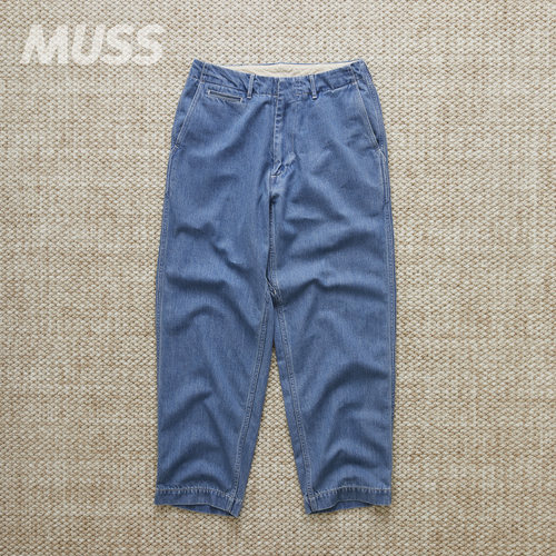 NANAMICA日产复古裤腿牛仔裤