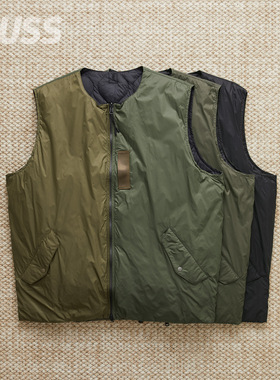 现货 TAION REVERSIBLE MA-1 DOWN VEST 双面穿羽绒军事绗缝马甲