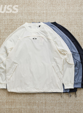 现货 OAKLEY UNDULATE CREW JKT 轻量弹性尼龙机能拼接套头夹克