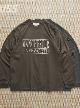 现货 ANACHRONORM SOUVENIR T-S 成衣染色做旧字母长袖T恤 25AW