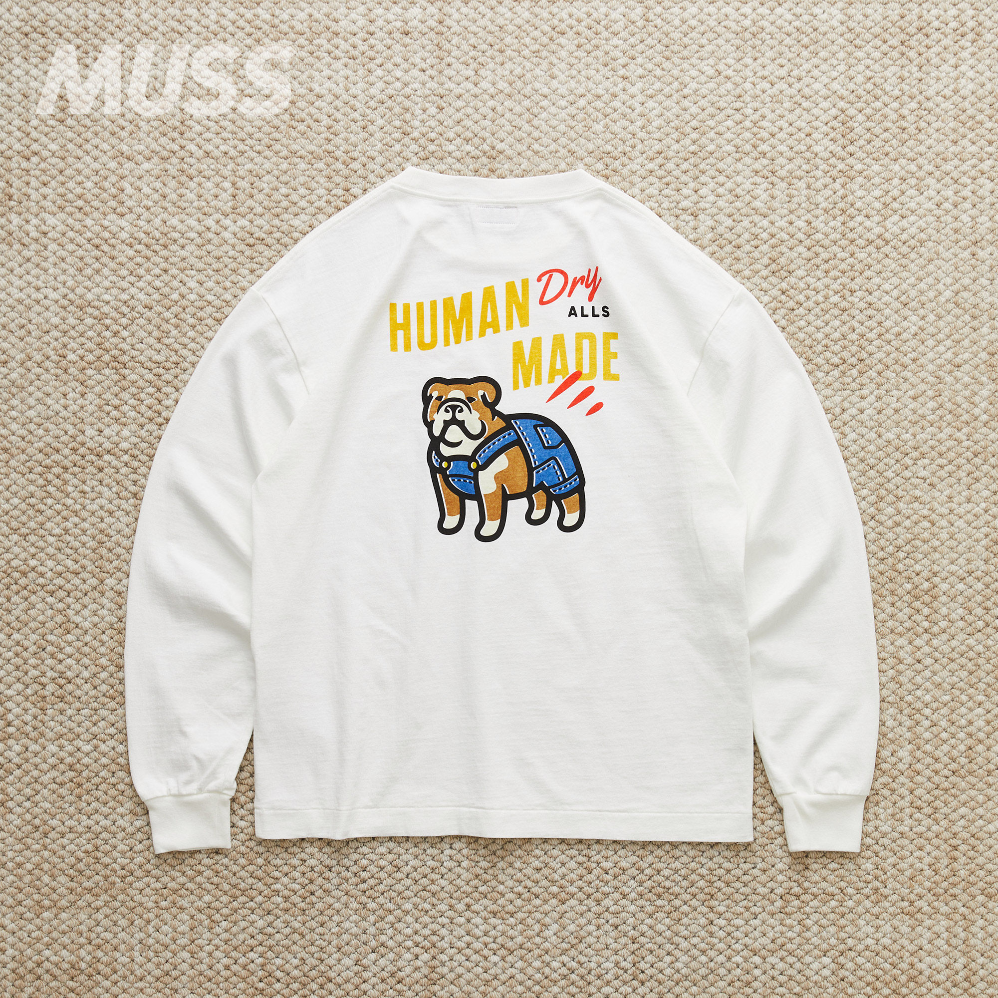 现货 HUMAN MADE GRAPHIC L/S 日产背带裤斗牛犬长袖T恤26SS