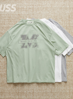 现货 ANACHRONORM MANCHESTER PRINTED 做旧字母休闲印花短袖T恤