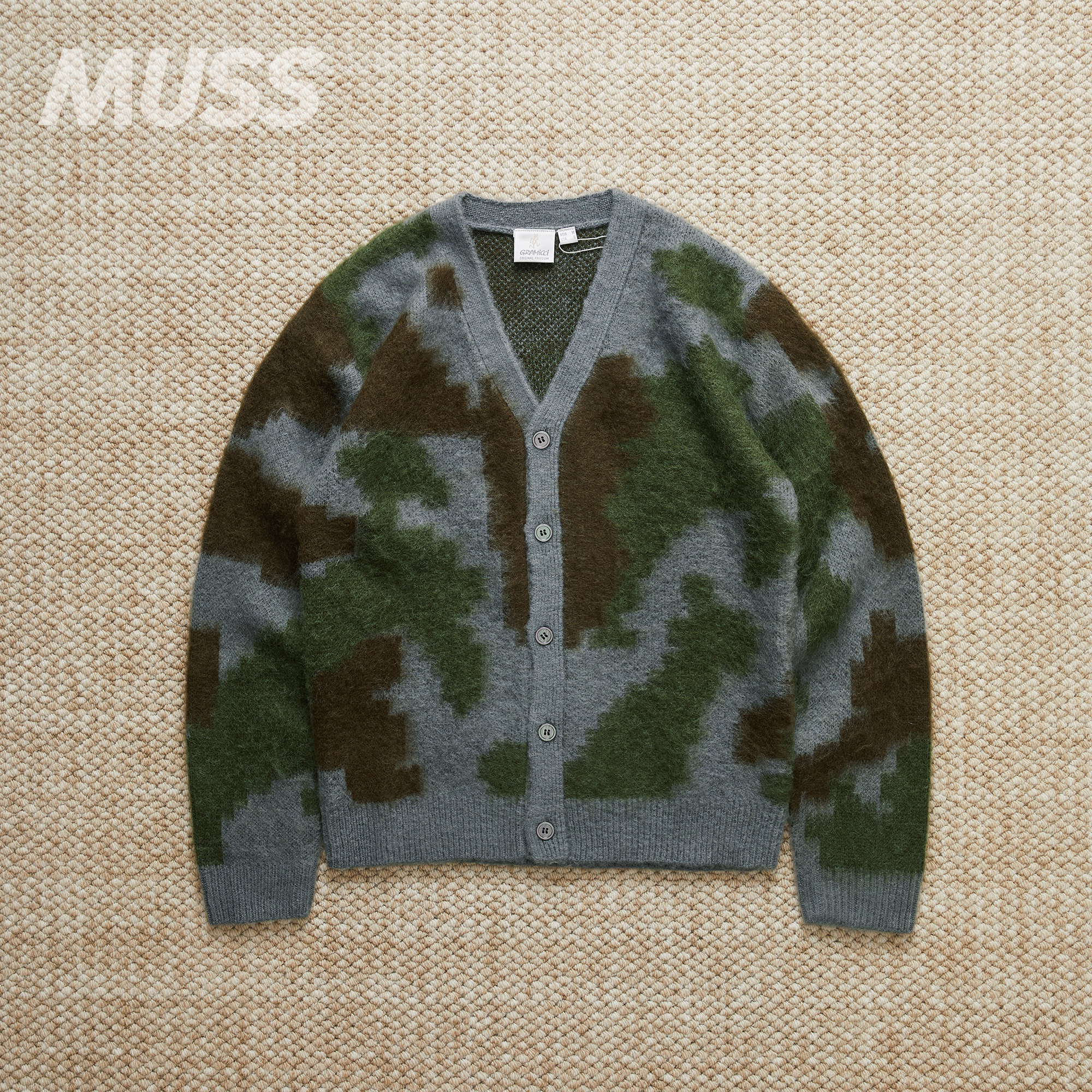 GRAMICCI马海毛复古休闲针织开衫