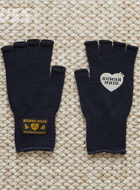 现货 HUMAN MADE MILITARY GLOVES 羊毛军事贴标爱心针织手套25AW