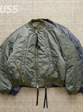 现货 NAME. WIDE POCKET FLIGHT 日产水洗褪色斜纹尼龙飞行员夹克