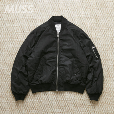 STUSSY蜡染两面穿做旧飞行员夹克