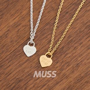 现货 HUMAN MADE HEART SILVER NECKLACE 爱心字母925银项链25AW