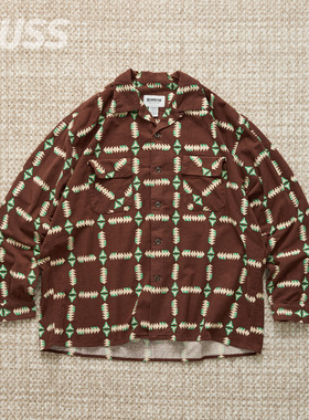 现货 BOWWOW NAVAJO PRINT FLANNEL印第安法拉绒格纹长袖衬衫25AW