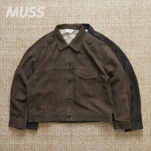 现货 ANCELLM MELANGE WOOL WORK 日产羊毛混纺复古工装夹克 25AW