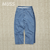水洗做旧立体剪裁锥形牛仔裤 现货 WIDE PANTS FARAH CURVED