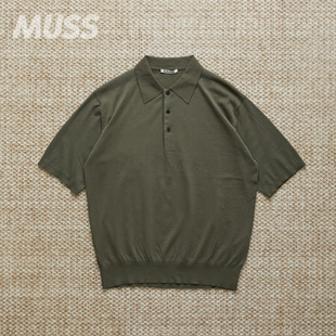 现货 AURALEE GIZA KNIT POLO 日产加捻密织吉萨棉短袖POLO衫
