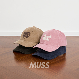 现货 HUMAN MADE CORDUROY CAP爱心字母复古灯芯绒鸭舌棒球帽25AW