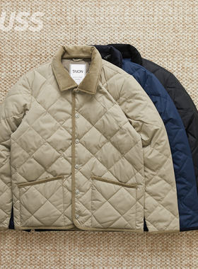 现货 TAION PIPING COLLARED DOWN 拼接灯芯绒领保暖羽绒夹克内胆