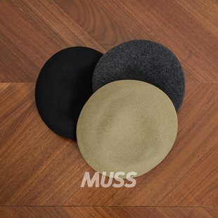 现货 THE H.W. DOG&CO. BERET 日产贴标羊毛毛呢复古贝雷帽 25AW