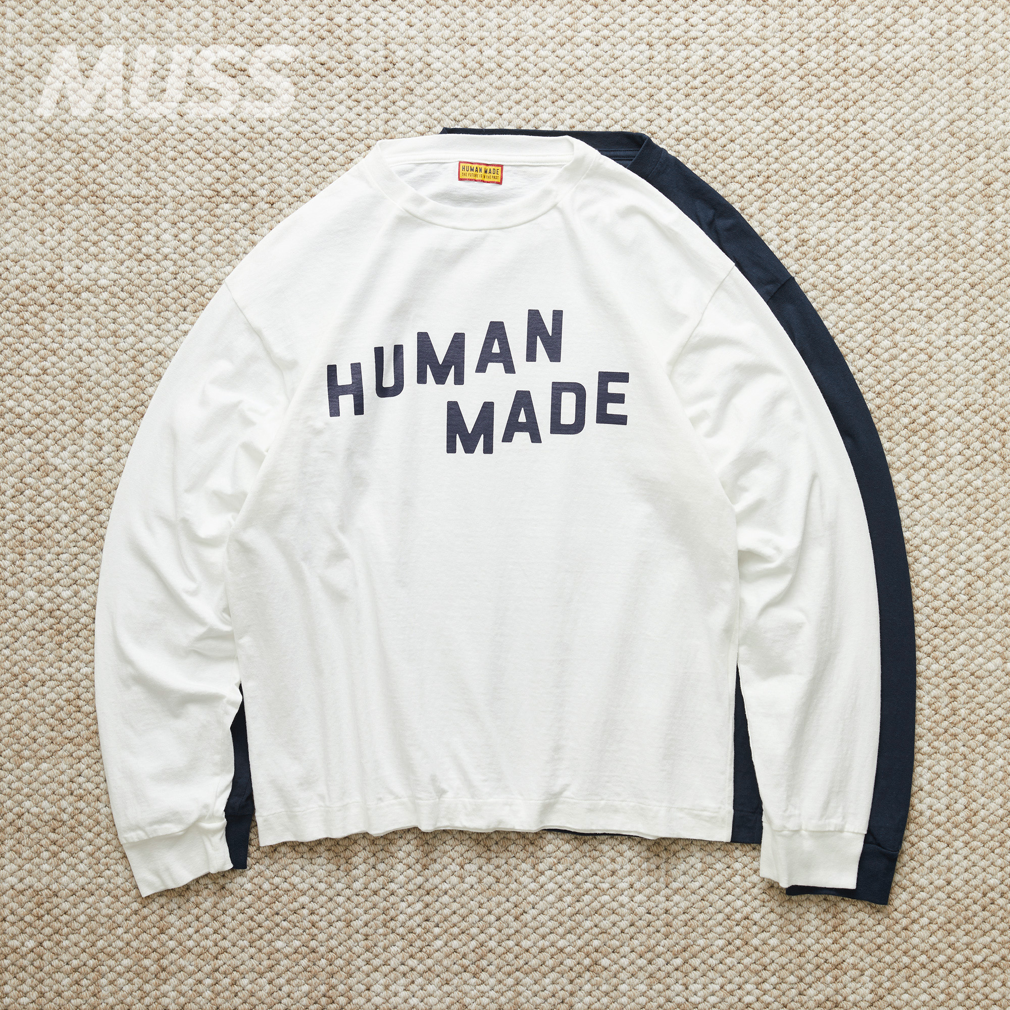 HUMANMADE日产字母印花长袖T恤