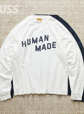 现货 HUMAN MADE GRAPHIC L/S T-SHIRT 日产字母印花长袖T恤 25SS