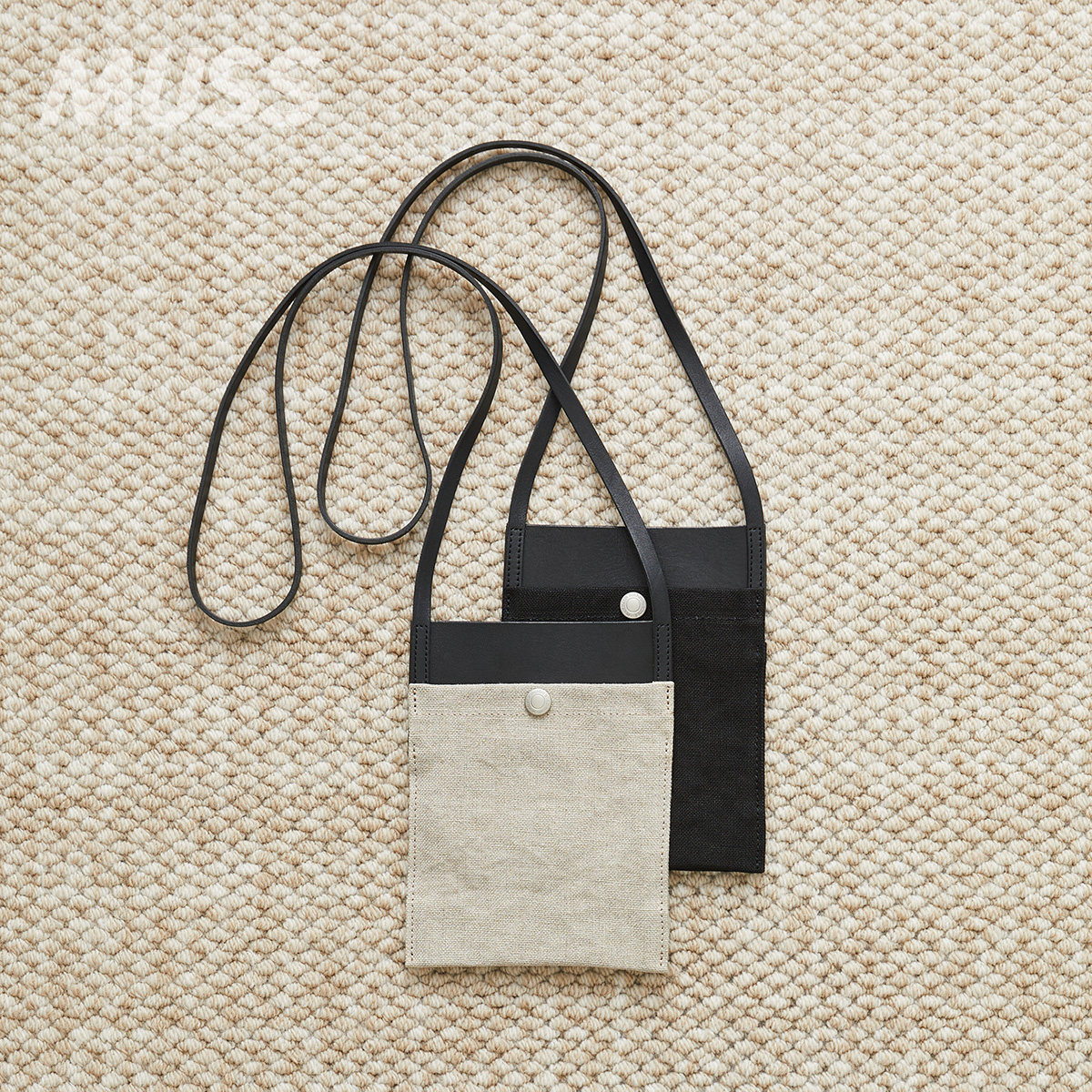 现货 NONNATIVE VOYAGER POUCH 日产亚麻帆布斜跨单肩手机包 25SS - 实物图