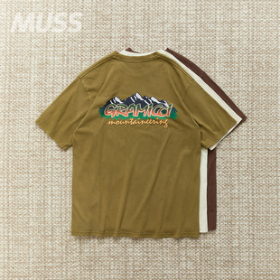 现货 GRAMICCI MOUNTAINEERING TEE 小野人山脉字母短袖T恤 25SS