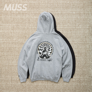 现货 LIBERAIDERS BE HERE NOW HOODIE 霜染冥想字母印花连帽卫衣