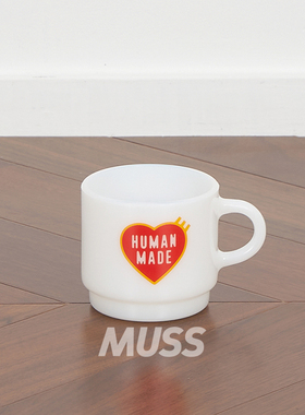现货 HUMAN MADE GLASS MUG 日本制爱心腊肠狗印花咖啡杯马克杯