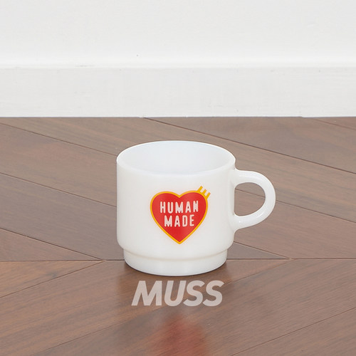 现货 HUMAN MADE GLASS MUG 日本制爱心腊肠狗印花咖啡杯马克杯