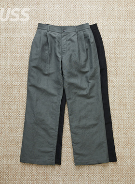 现货 N.HOOLYWOOD TUCKED PANTS 日产羊毛混纺褶裥宽松休闲裤25SS