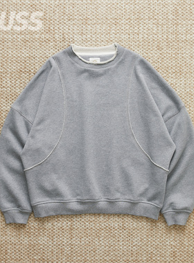 现货 GANDER HATTON SWEATSHIRT 拼接撞色毛圈布复古圆领卫衣25AW