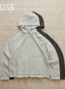 现货 NAME. ZIP UP KNIT HOODIE 羊毛针织派克拉链连帽卫衣 25AW