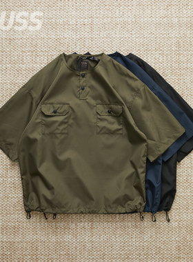 现货 TAION MILITARY HENLY NECK 军事风口袋半袖套头衬衫 25SS