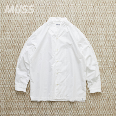 现货 KUON KIMONO COLLAR SHIRT 日产休闲和服领长袖纯色衬衫25SS