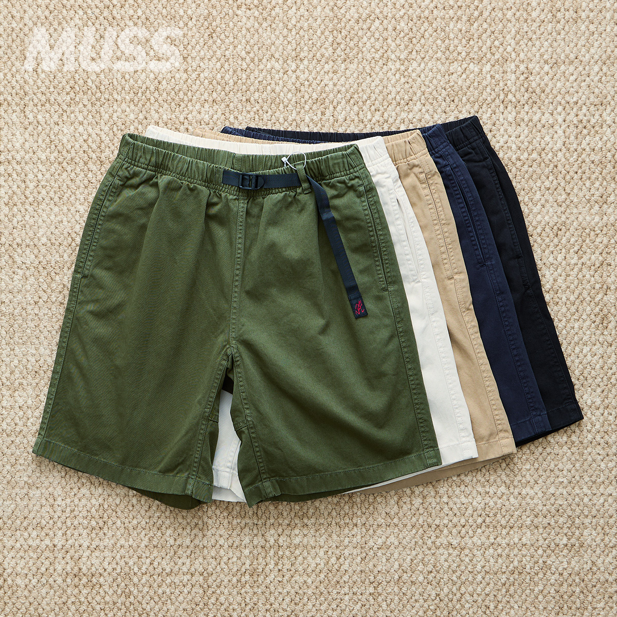 GRAMICCI小野人染色直筒五分短裤