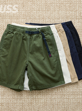 现货 GRAMICCI G-SHORT 小野人有机棉斜纹布染色直筒五分休闲短裤