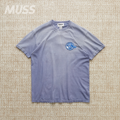现货 BOWWOW BOAT CLUB TEE AGING 日产复古做旧刺绣短袖T恤 25SS